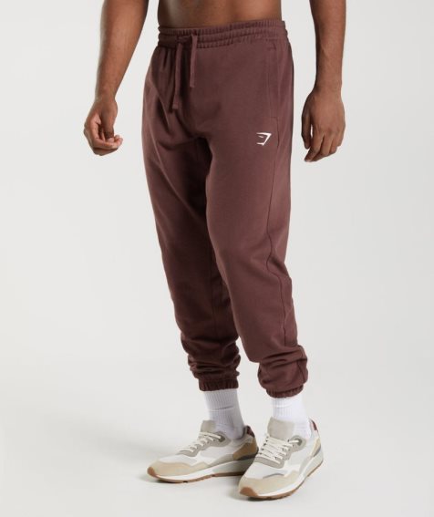 Gymshark Essential Oversized Férfi Jogger Nadrág Barna | HU-O-129